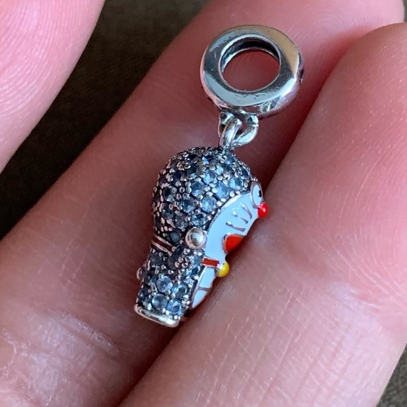 NWOT Doraemon "Stand By Me" Blue Kitty Cat Dangle Charm Pendant w/ CZ Silver - Picture 5 of 11